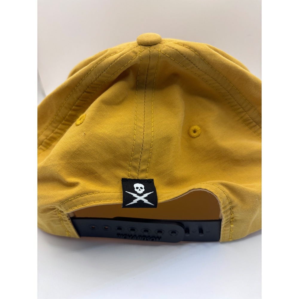 Richardson 256 Rope Hat Mens OSFA Mustard Yellow Skull Lightning Bolt Snapback - Picture 5 of 8